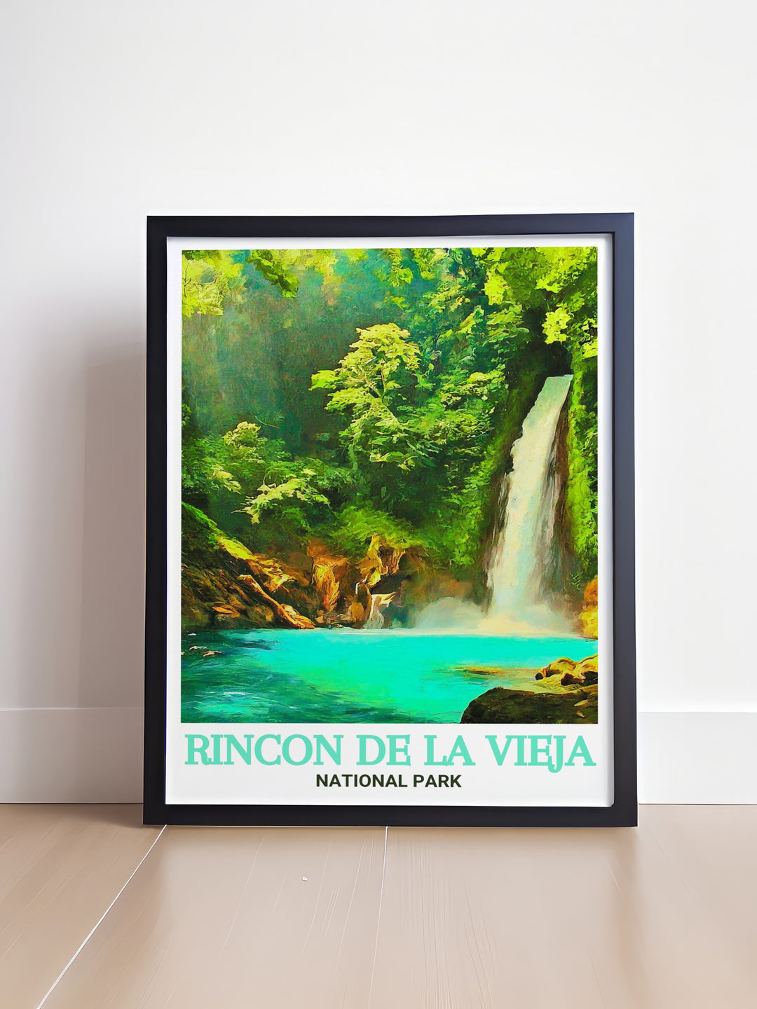 Costa Rica decor comes to life with this stunning La Cangreja Waterfall artwork a perfect way to celebrate the beauty of Rincon De La Vieja National Park in your home ideal for gifts or as a centerpiece in your living room or office space.