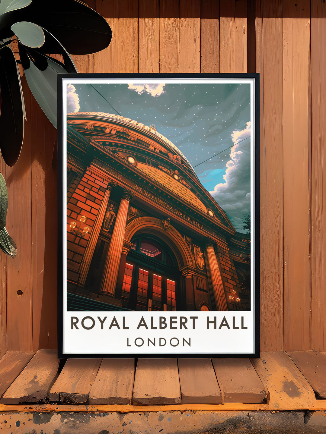 Entrance stunning living room décor featuring the Royal Albert Hall a beautiful print that adds a touch of sophistication to any space and celebrates Londons theatre district