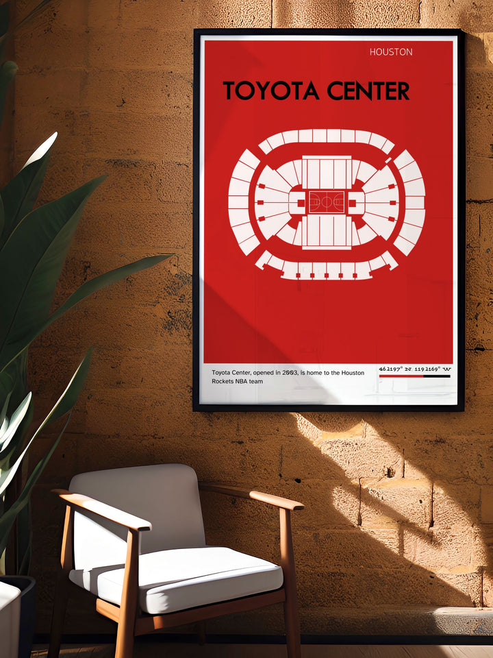 Beautiful Raptors Print featuring Rudy Tomjanovich and James Harden perfect for adding a touch of Toronto Raptors spirit to any room with the Scotiabank Arena adding depth and significance to this travel poster