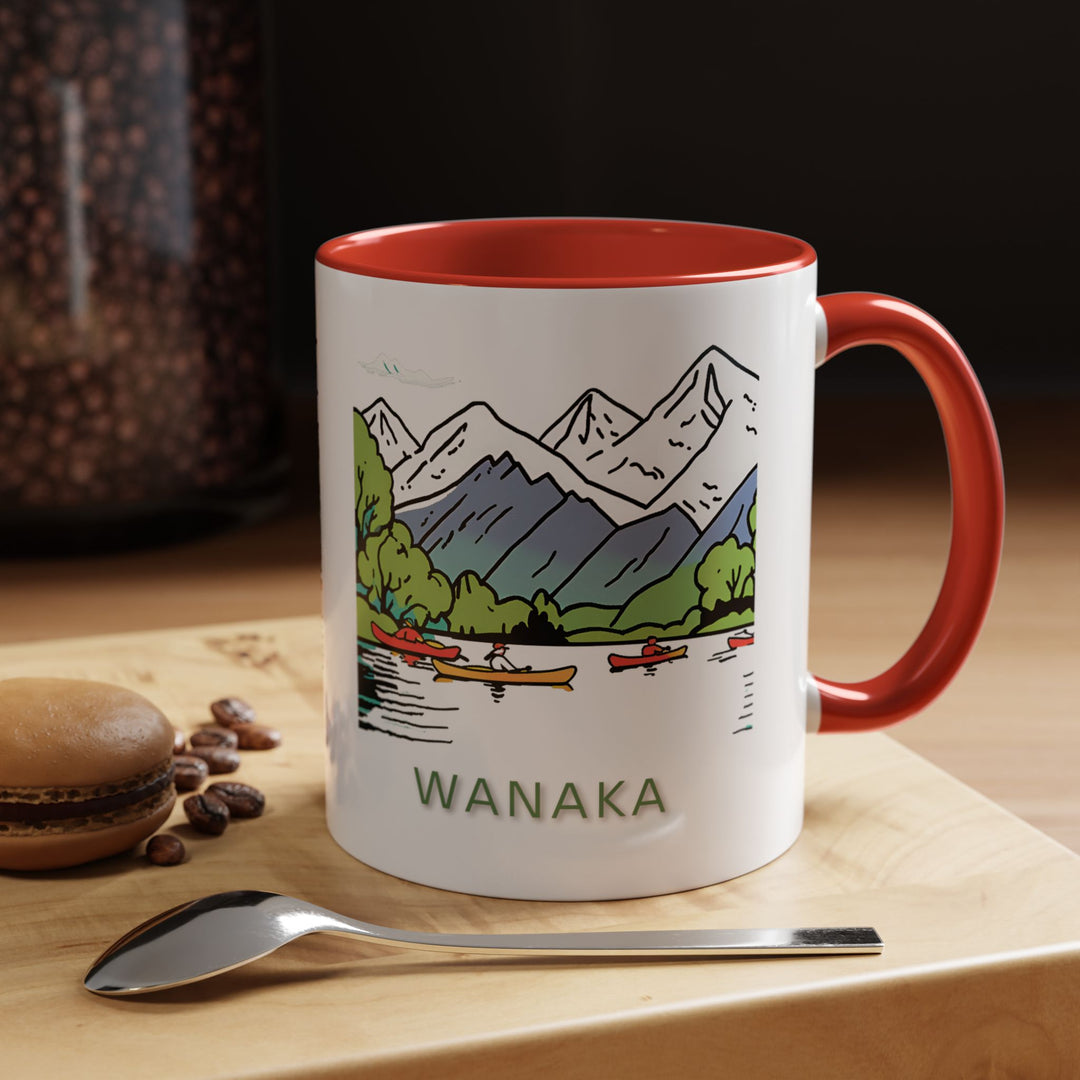 A beautifully designed Wanaka mug celebrating the charm of the New Zealand town. Perfect for coffee or tea lovers, it features vibrant artwork inspired by Wanakas landscapes and culture. Durable and dishwasher-safe, this mug is a meaningful gift or keepsake for travelers and art enthusiasts.