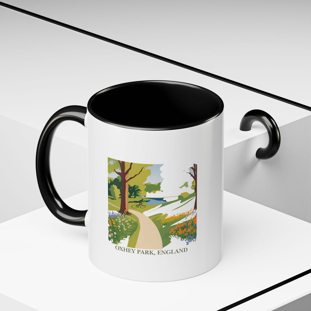 The Oxhey Park England mug brings nature into your home with its beautiful design inspired by the park’s peaceful atmosphere. Durable and practical, this mug is both dishwasher and microwave safe, offering both artistic and functional value.