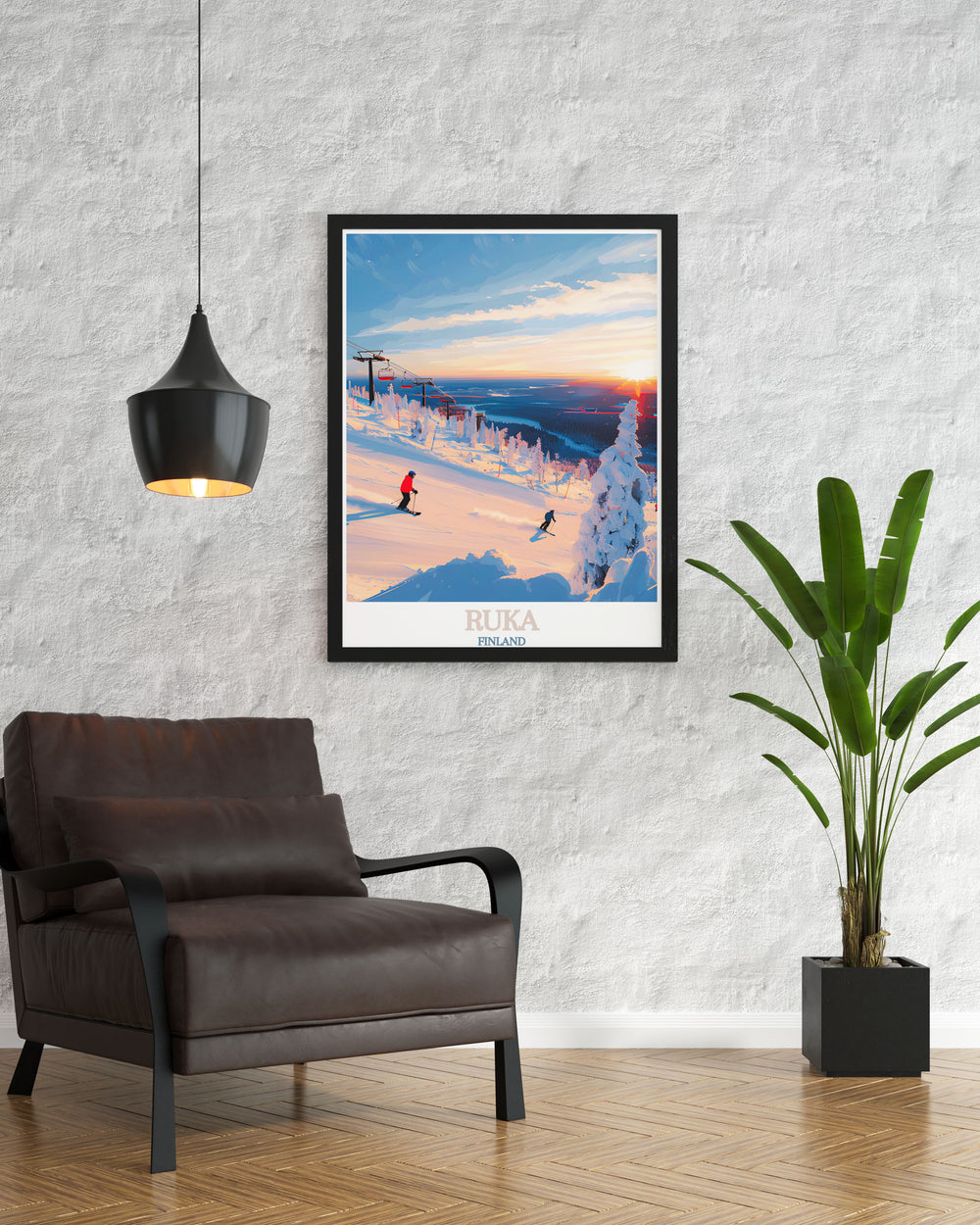 Enhance your home with Ruka Ski Slopes Framed Prints featuring the breathtaking beauty of Ruka Finland and Levi Lapland Finland adding sophistication and adventure to any space