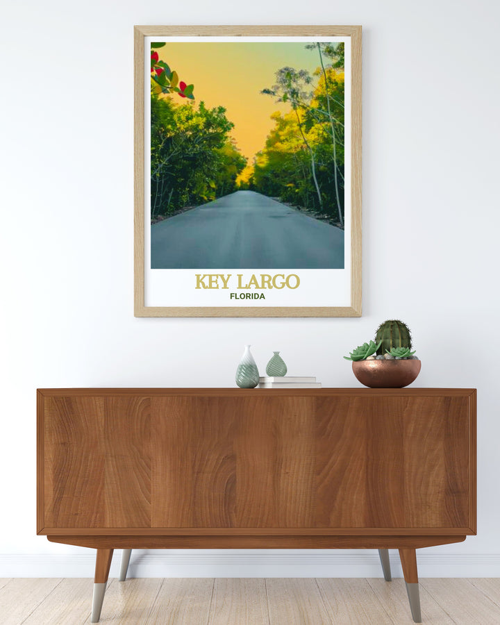 Dagny Johnson Key Largo Hammock Botanical State Park modern art and Key Largo poster bring a serene tropical feel to your home decor with high quality travel prints that showcase the lush landscapes and natural beauty of Floridas popular destinations.