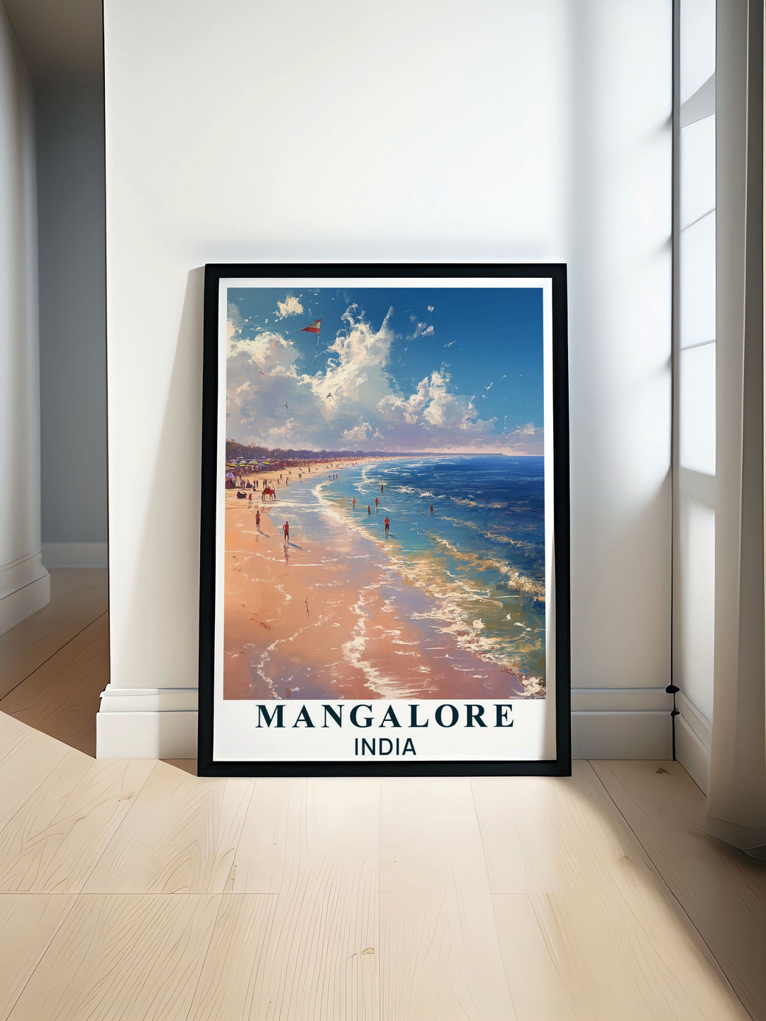 Featuring the bustling city of Mangalore and the serene beauty of Panambur Beach, this poster brings a piece of Karnatakas dynamic and diverse scenery into your home, ideal for those who love Indian coastal destinations.