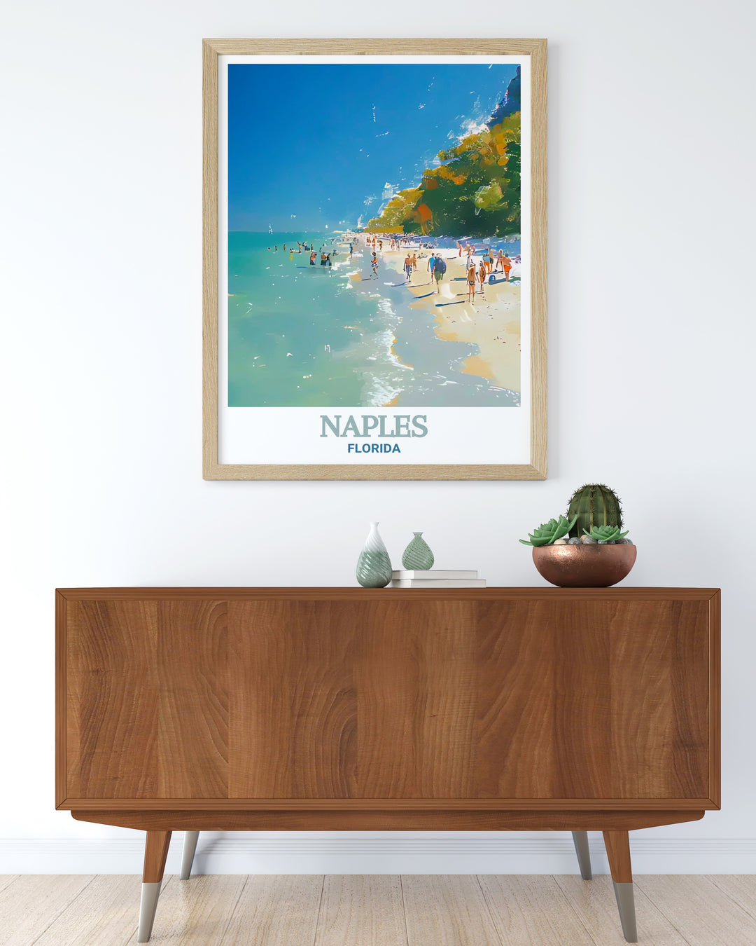 Naples Florida Poster Print captures the vibrant energy of this coastal city, known for its sunny beaches and lively arts scene. This artwork brings the charm of Naples into your home, perfect for those who love the coastal lifestyle and the beauty of Florida.