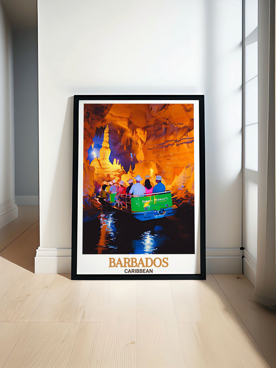 Harrisons Cave Modern Prints showcase the incredible underground beauty of Barbados. Featuring detailed views of the caves stalactites and stalagmites, these prints offer a glimpse into one of the islands most fascinating natural wonders. Ideal for adding a touch of Caribbean elegance to your home decor.