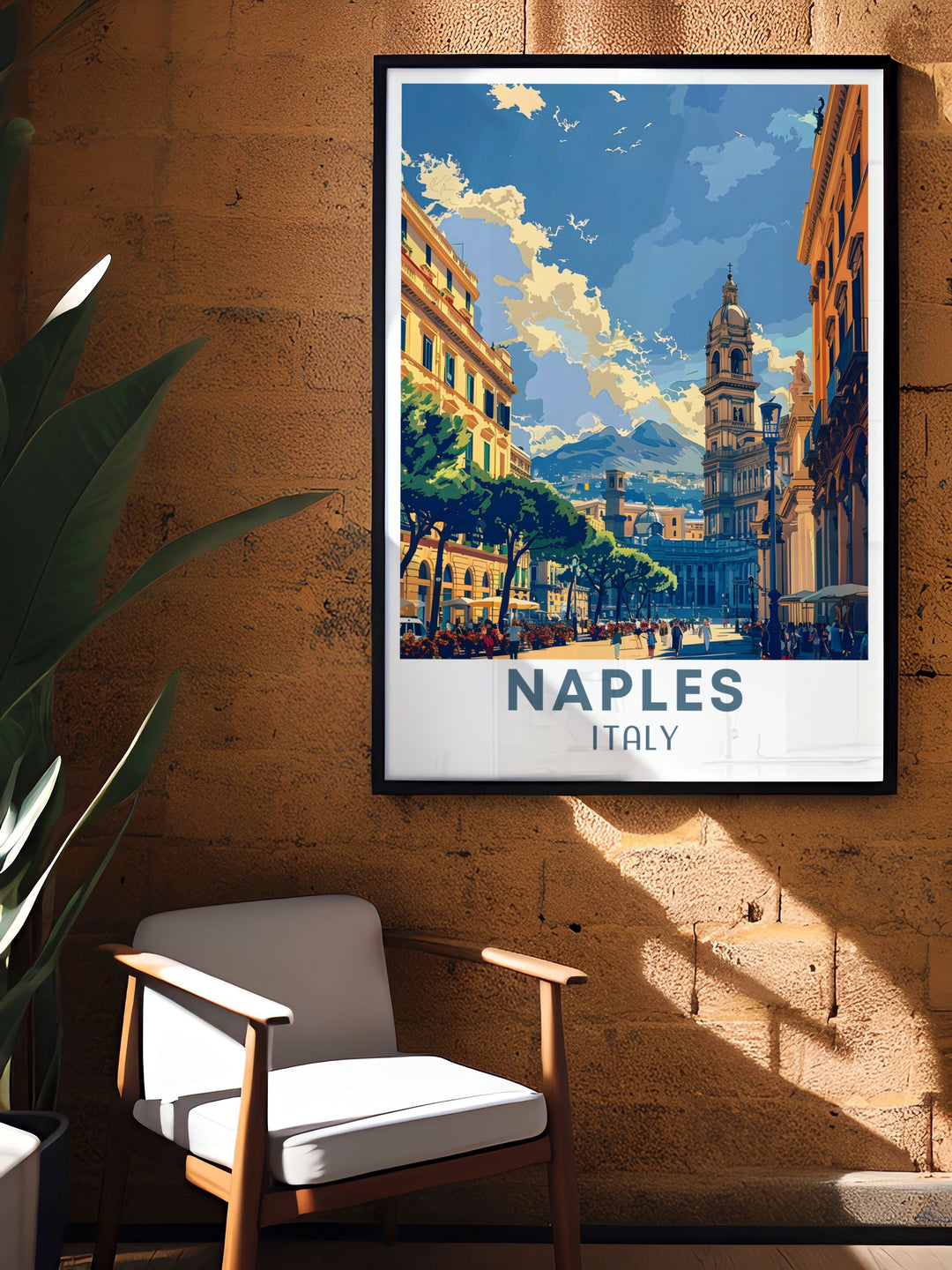 Piazza del Plebiscito Prints capturing the detailed beauty of the historic square in Naples Italy. Ideal for home decor and travel enthusiasts. Perfect for adding a touch of Italys rich heritage and charm to your space.