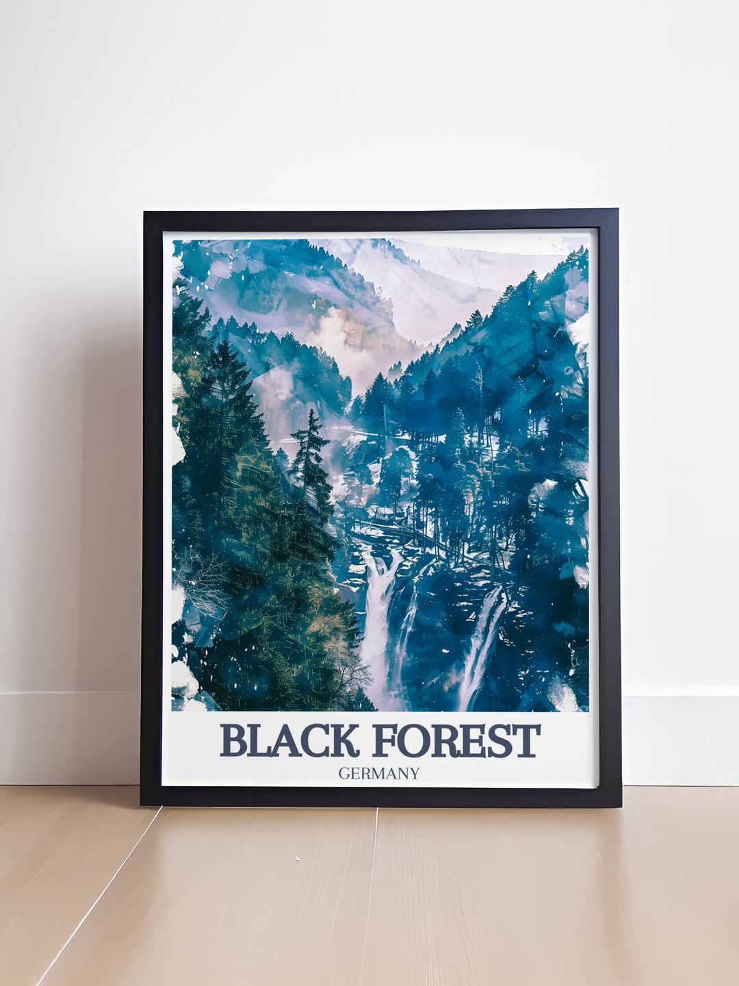 Triberg Waterfalls, Baden Wurttemberg beautifully captured in this Germany Forest Print highlighting the tranquil beauty of the Schwarzwald region perfect for Black Forest decor and an excellent gift idea for birthdays anniversaries or special occasions celebrating natures splendor