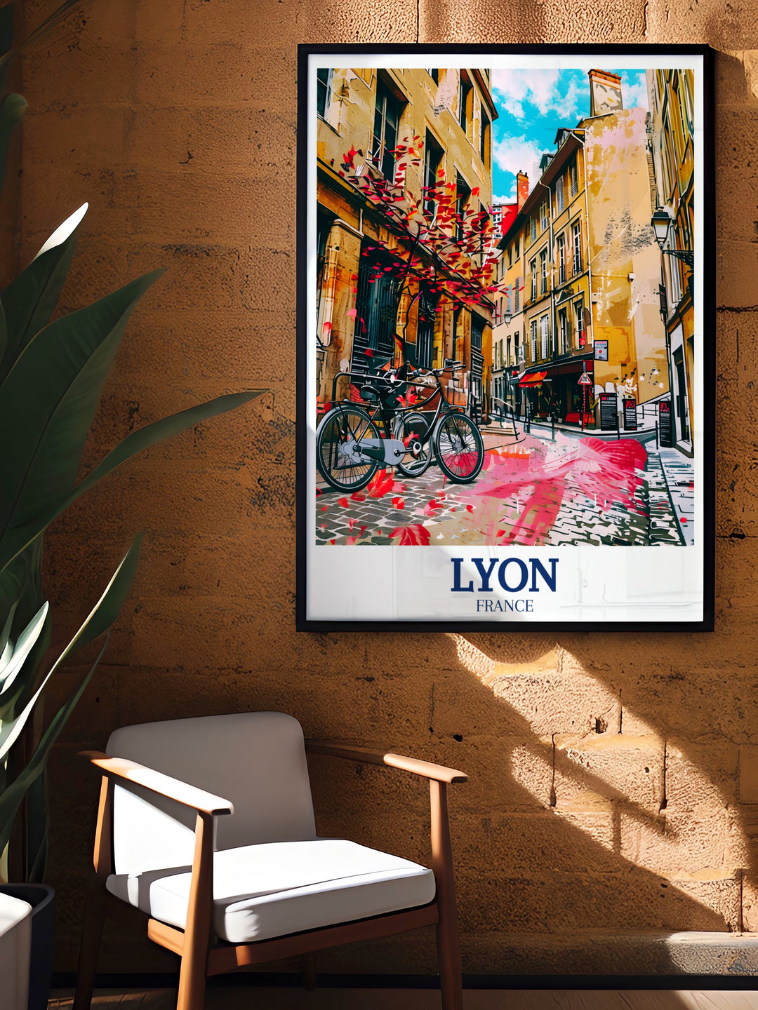 This vintage Lyon poster highlights the beautiful architecture of Old Town and the historic Trinity Town Square. The elegant design brings out the citys rich history, making it an ideal gift or decor piece for any space.