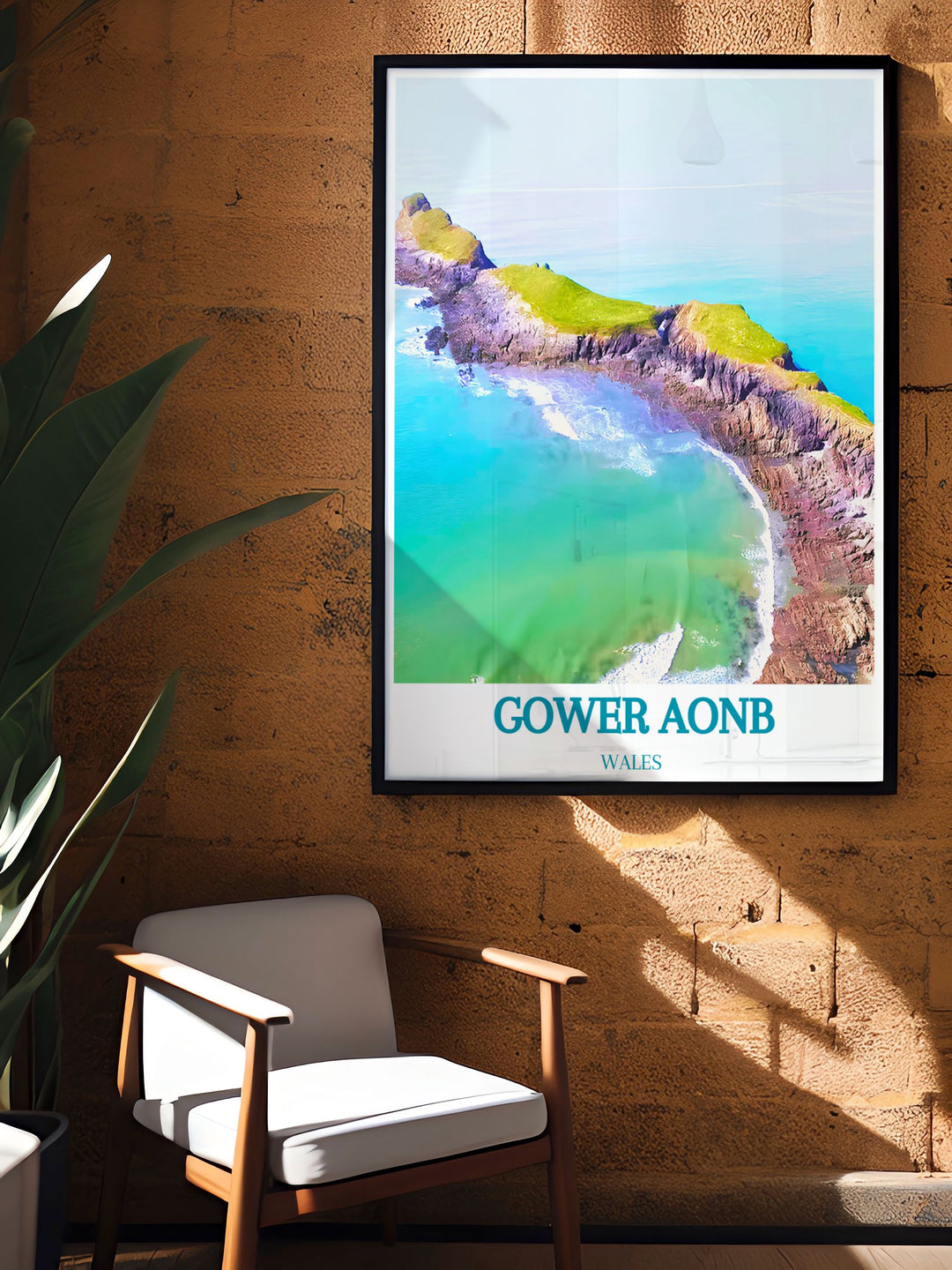 Rhossili Bay and Worms Head stunning living room decor piece perfect for creating a focal point in any room