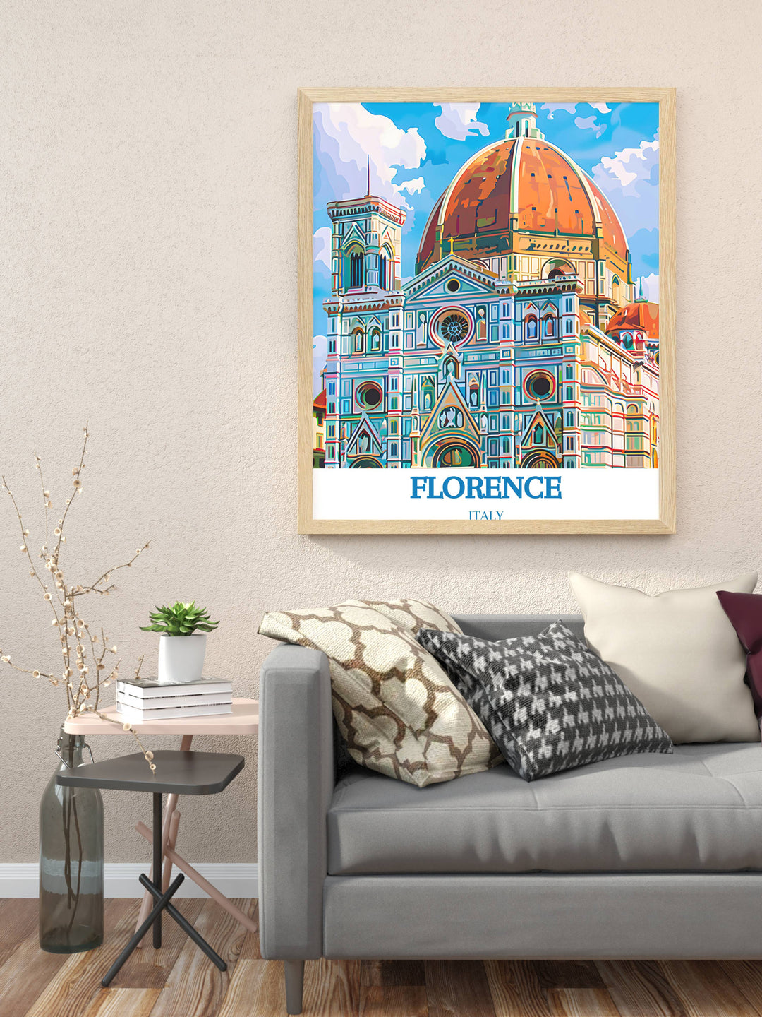 Stunning Florence wall art featuring Duomo di Firenze brings the beauty of Italian architecture to your home ideal for creating a focal point in any room and perfect for art lovers