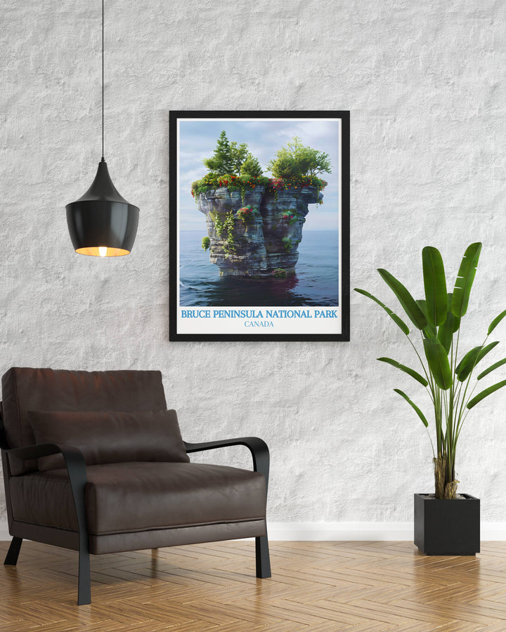The Flowerpot Island Travel Prints are ideal gifts for travelers capturing the essence of this magical destination and providing a thoughtful and memorable present for friends and family who love nature and travel