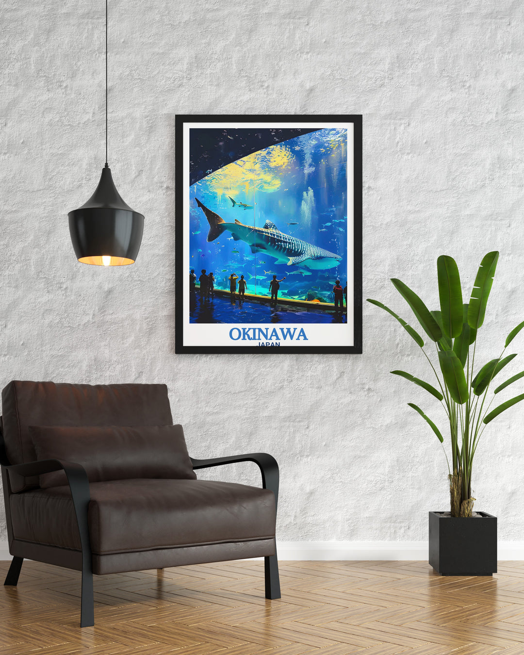 Beautiful Okinawa Churaumi Aquarium artwork showcasing the stunning underwater scenes of one of the worlds largest aquariums ideal for anyone who loves marine life and Japan prints