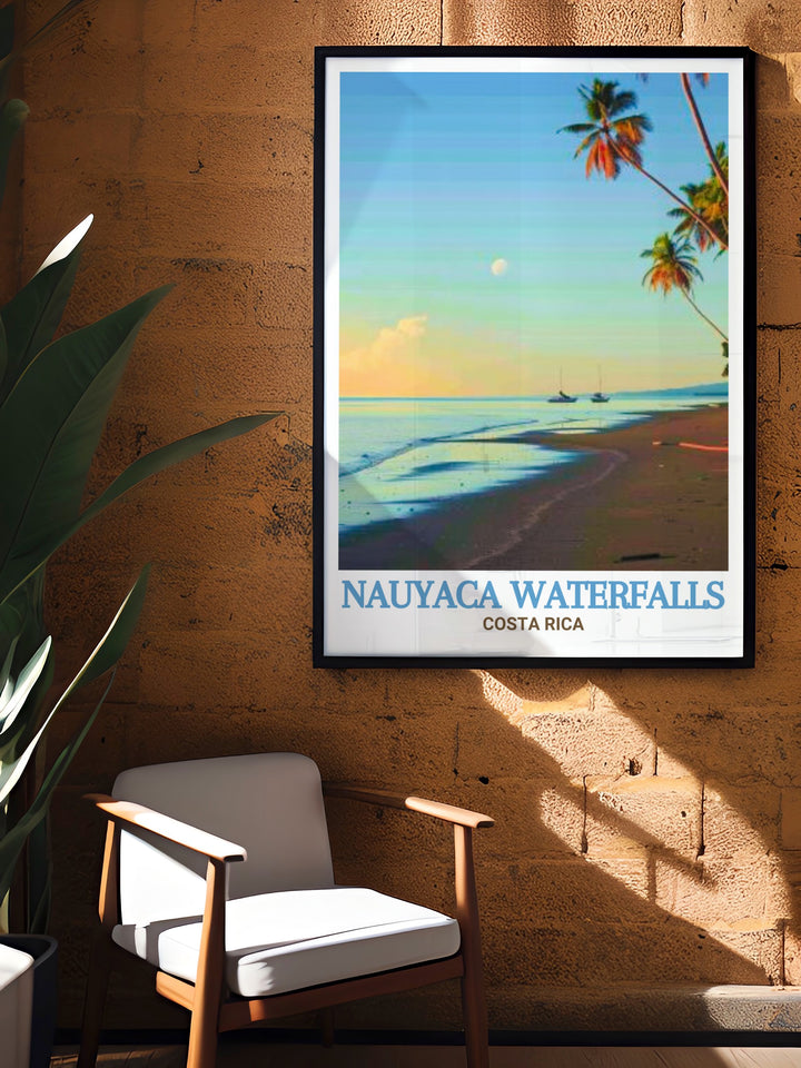 Dominical Beach art print capturing the vibrant beauty of Costa Rica ideal for decorating your living room or office with a touch of nature this stunning wall art is perfect for those who appreciate natural landscapes and want to bring them indoors