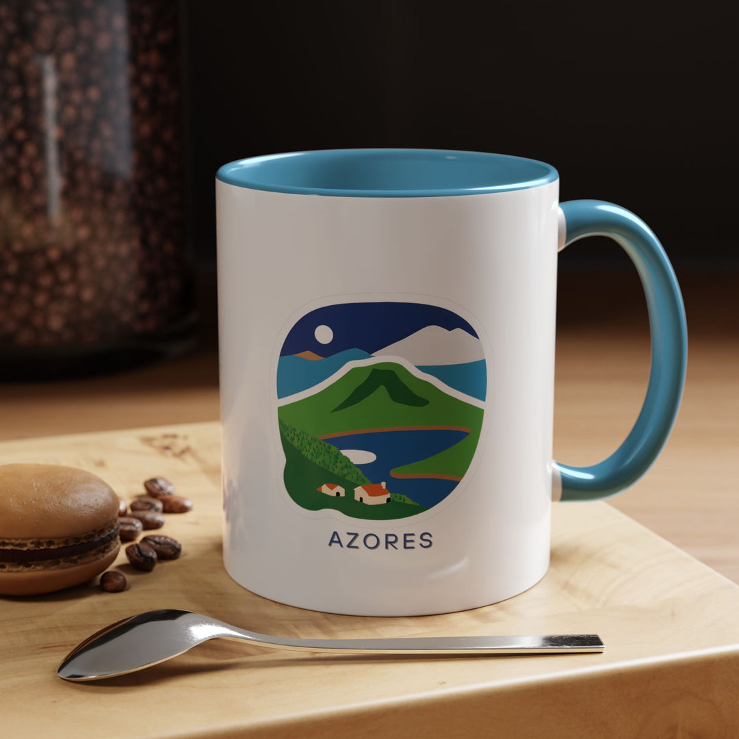 A beautifully designed Azores mug celebrating the charm of the islands. Perfect for coffee or tea lovers, it features vibrant artwork inspired by the lush landscapes and culture of the Azores. Durable and dishwasher safe, it is an excellent gift or keepsake for travelers.