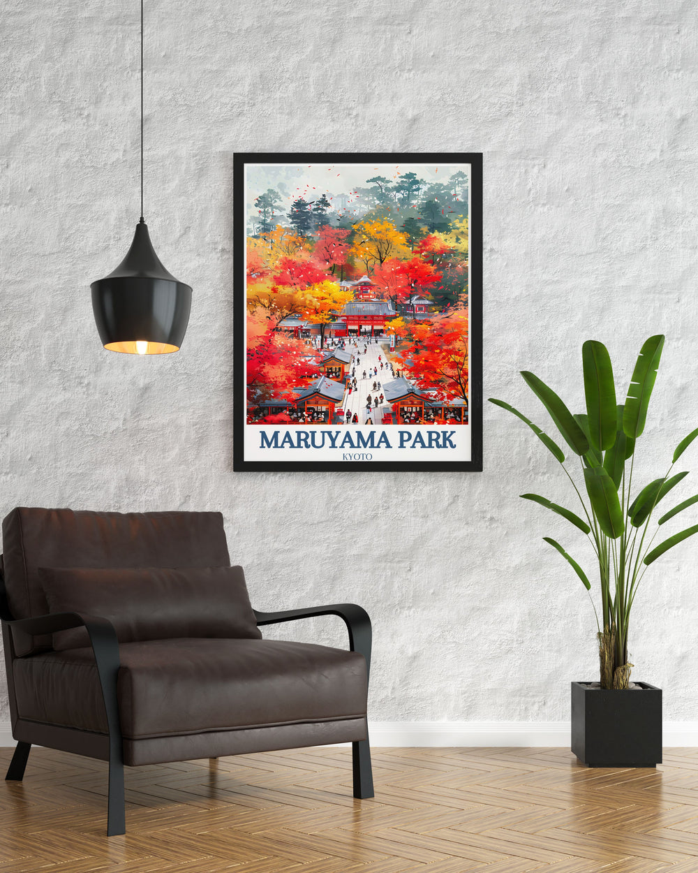Stunning illustration of Kyoto Yasaka Shrine with vibrant cherry blossoms capturing the serene beauty of Japanese gardens a perfect addition to Japan home decor and a thoughtful gift for friends and family who admire Japanese culture