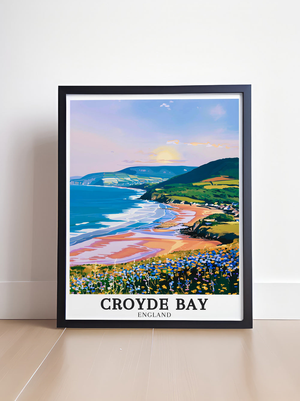 Featuring Croyde Bay Beach and the surrounding cliffs of Baggy Point, this framed art celebrates the rugged beauty of North Devons coastline. Perfect for coastal art lovers and travelers, its an ideal addition to any home.