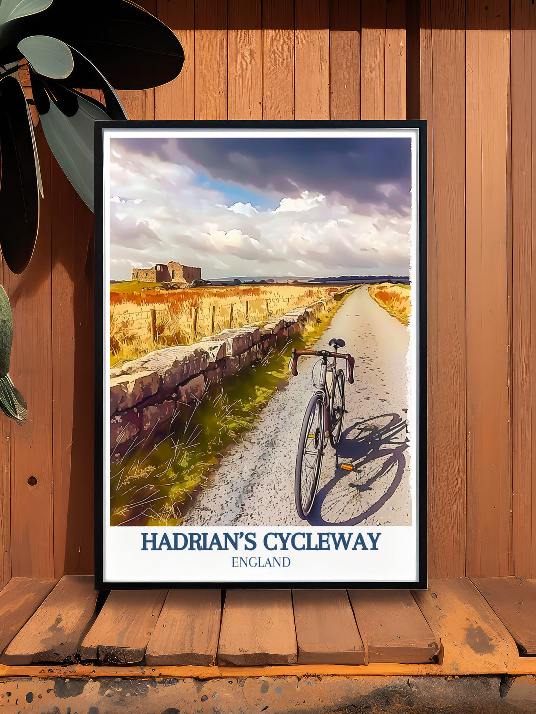 Featuring Hadrians Wall and the picturesque Walltown Crags, this art print highlights the blend of history and natural beauty along one of Englands most famous routes.