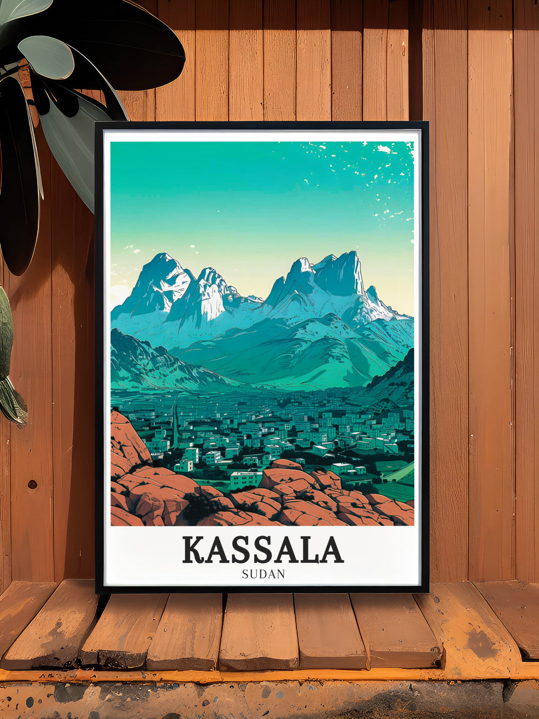 Mukram suburb and Taka Mountains painting displaying rich colors and intricate details ideal for creating a memorable focal point in your home.