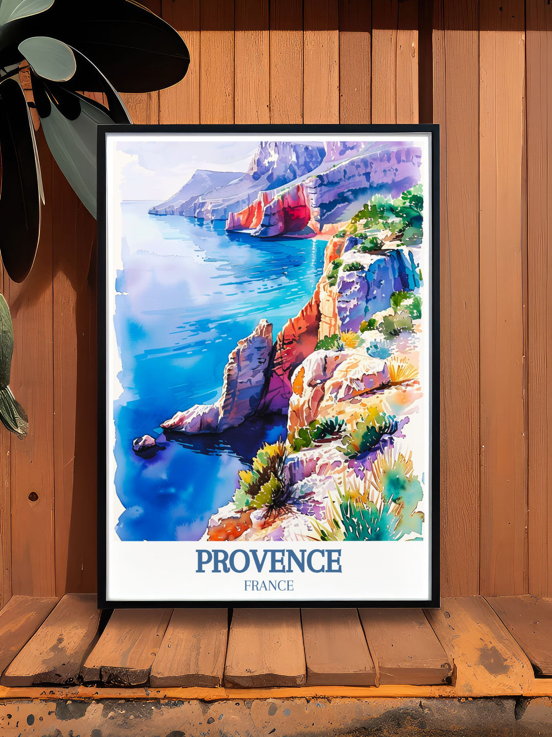 Our France Art Print collection features the breathtaking Calanque de Sugiton cliffs and Cap Canaille offering a unique and elegant touch to your home decor.