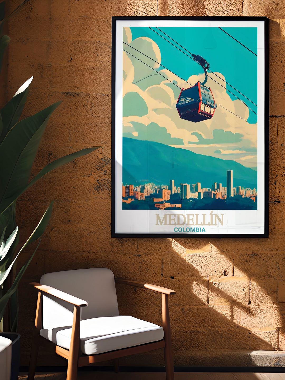 Celebrate the spirit of innovation and culture with this Medellín Travel Print, featuring the stunning Metrocable system. Perfect for art and travel lovers, this framed artwork brings the charm of Colombias city of eternal spring into your decor.