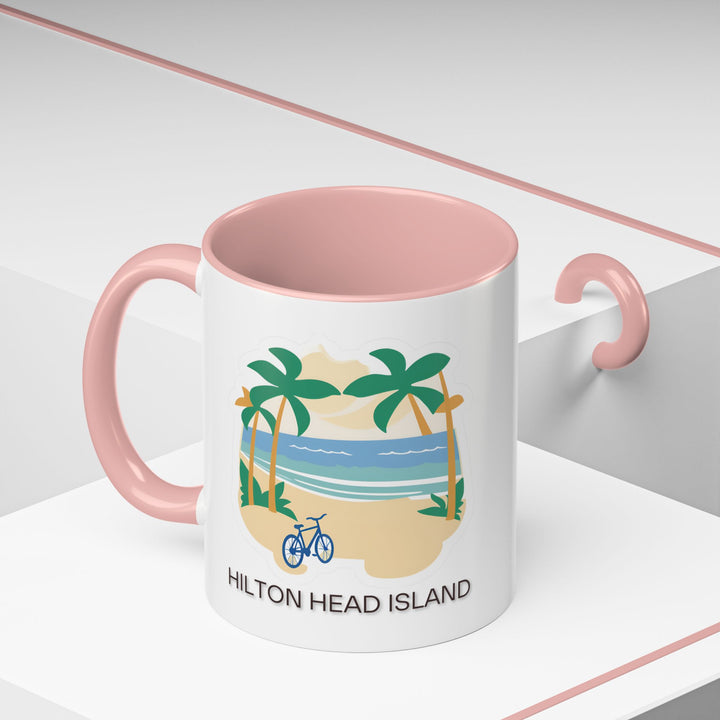 This Hilton Head mug blends artistic design with practicality, showcasing intricate details inspired by the island. Crafted from ceramic and dishwasher-safe, it is ideal for coffee or tea lovers and makes an excellent gift.