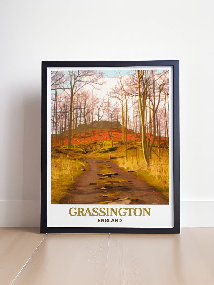 This Grassington poster print brings the charm of the Yorkshire Dales into your home. Featuring the picturesque village of Grassington, this high quality print showcases the natural beauty of rolling hills and classic English countryside landscapes. Perfect for adding a touch of rural charm to any room, this piece captures the heart of Yorkshire.