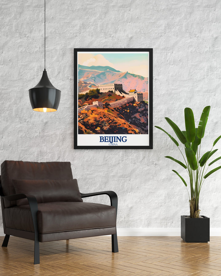 Great Wall of China Canvas Art highlighting the majestic Jinshanling section of the Great Wall. The artwork showcases the architectural brilliance and scenic beauty of this ancient structure, perfect for enhancing your living space with a touch of history and grandeur