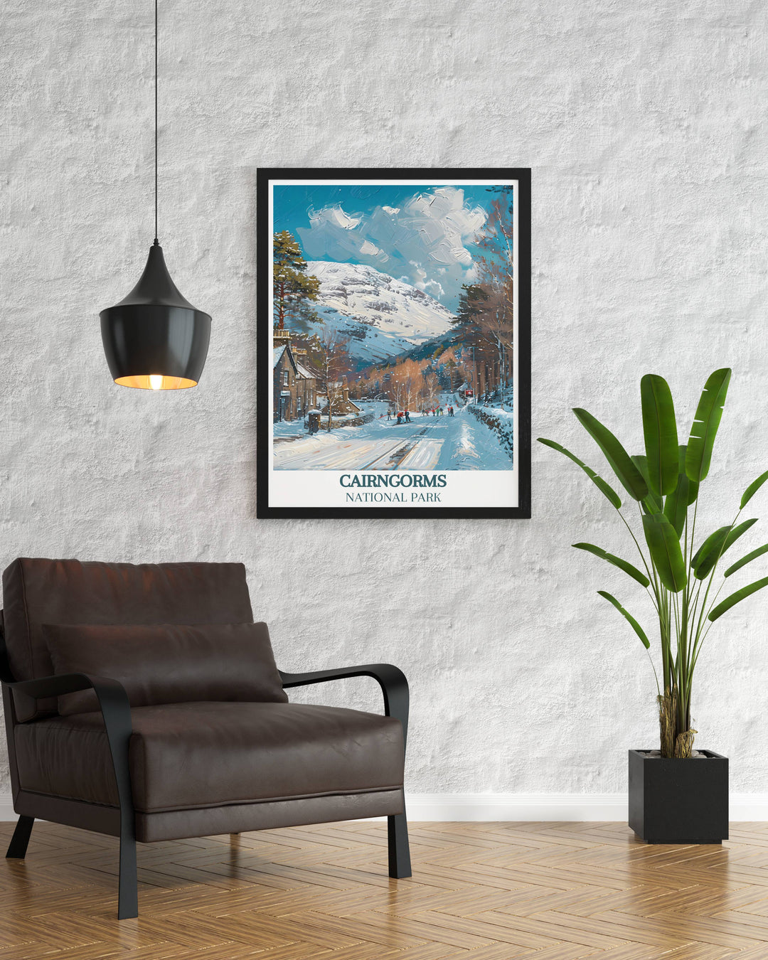 Scotland Print featuring the majestic Cairngorm Mountain and the Cairngorms. This national park print is a perfect addition to any art collection, offering a glimpse into the beauty of the Highlands