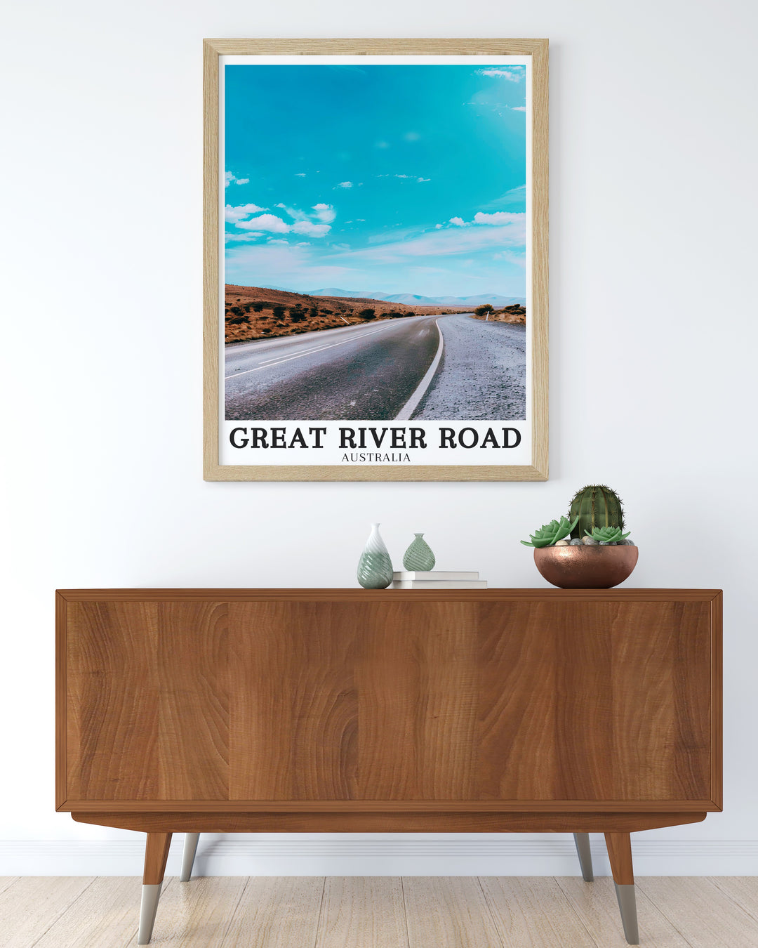 Great River Road print featuring detailed imagery of the tranquil river and lush surrounding landscapes. This travel print is perfect for anyone who loves the calming presence of nature in their home.