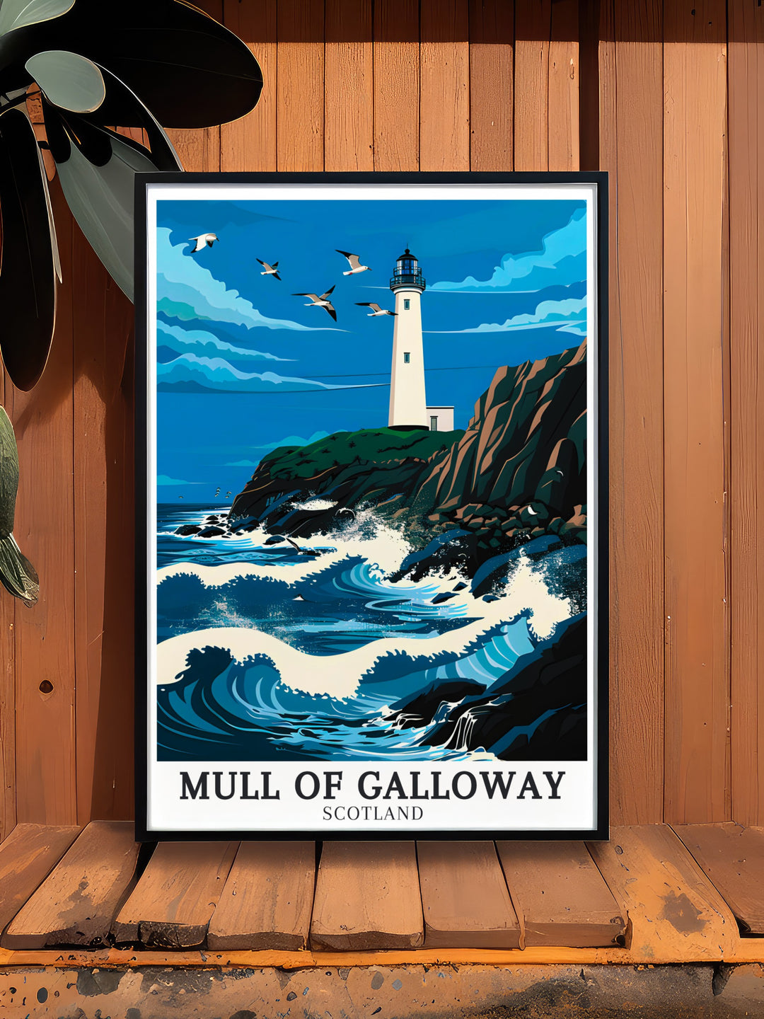 Mull of Galloway Lighthouse Wall Art depicts the majestic lighthouse that has guided sailors for over a century, standing as a symbol of hope and safety. This piece is perfect for anyone drawn to the history and beauty of Scotlands lighthouses.