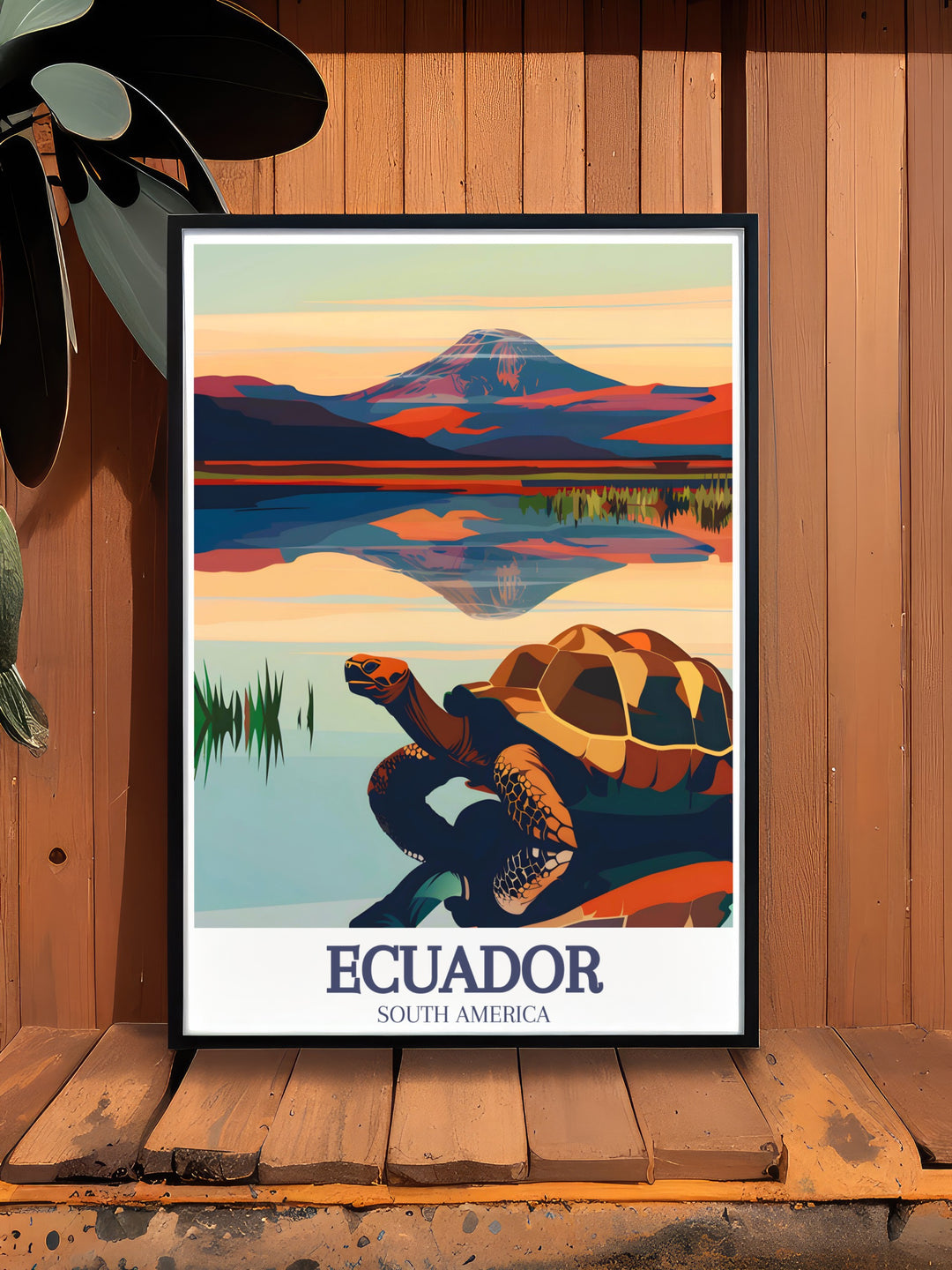 This Vintage Poster of Ecuador highlights two of its most iconic landmarks the Galapagos Islands and the Cotopaxi Volcano. The stunning details and vibrant colors make it a perfect gift for travelers, nature lovers, or anyone who appreciates the beauty of Ecuador.