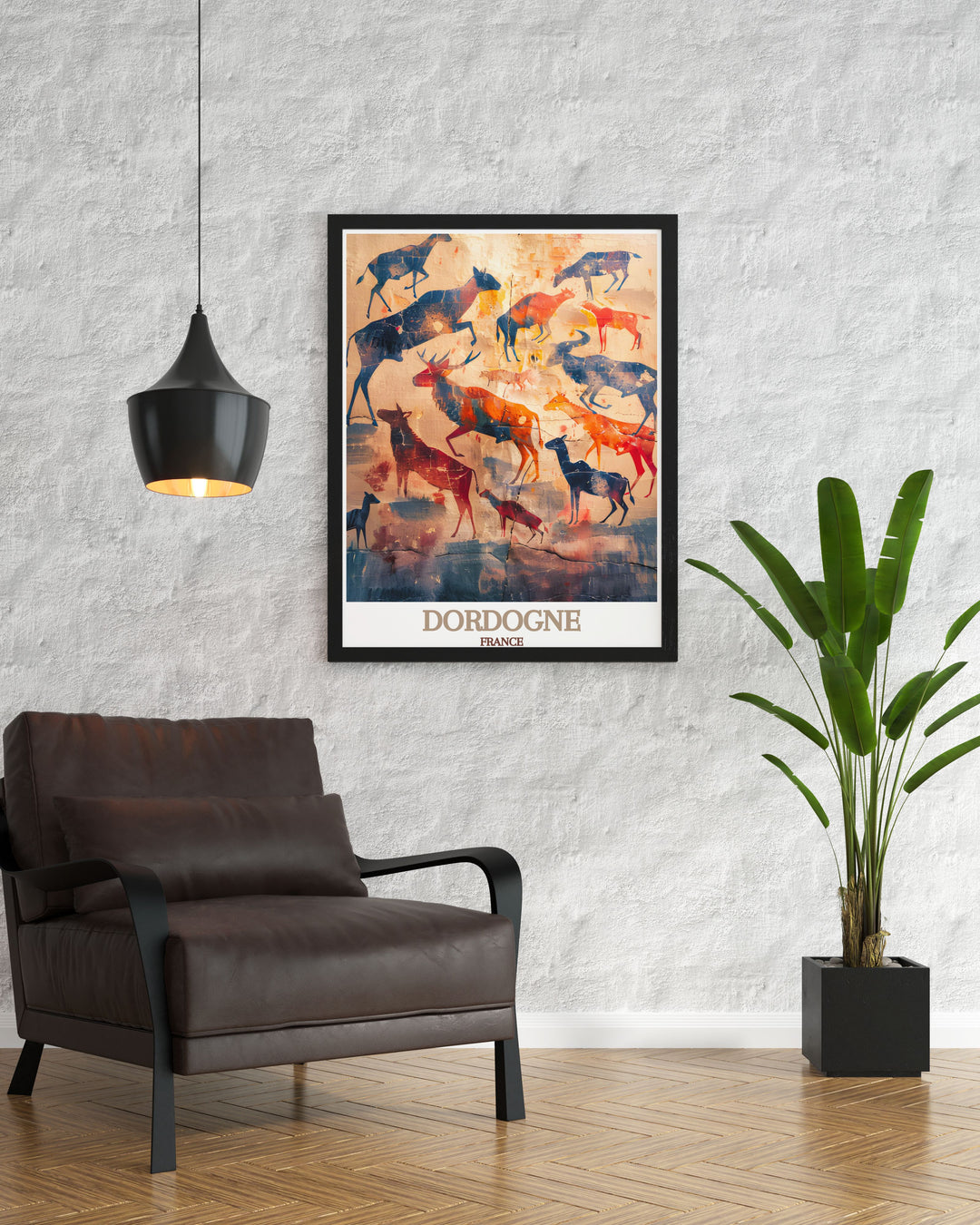 This art print of the Lascaux Caves showcases the fascinating prehistoric art, making it a perfect piece for adding a touch of ancient history to your decor.