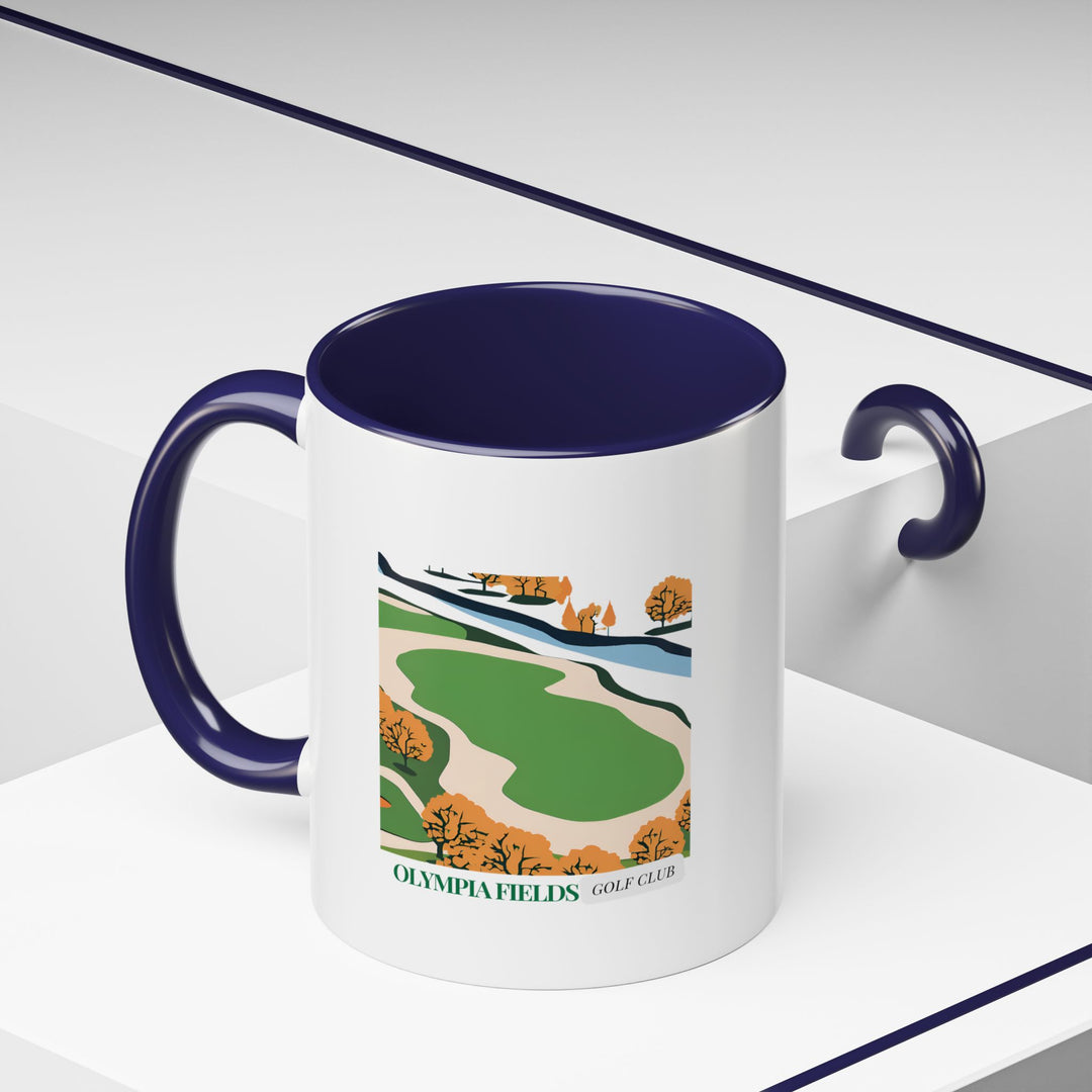 Bring the charm of Olympia Fields Country Golf Club to your daily routine with this stylish ceramic mug. Featuring detailed artwork of the club’s scenic views and elegant architecture, it is durable, dishwasher safe, and microwave friendly, perfect for coffee and tea lovers alike.