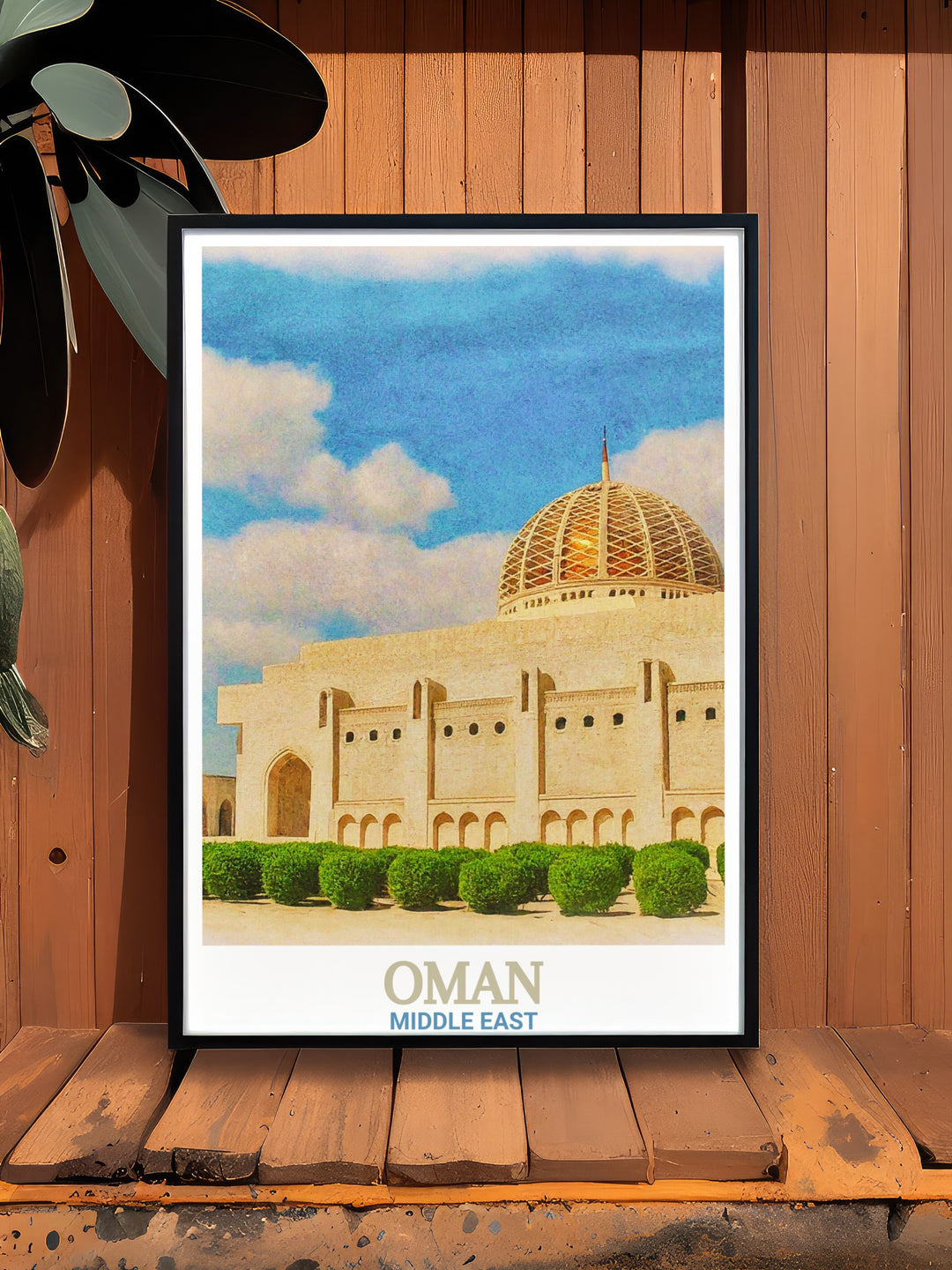 This digital download travel print of Omans Sultan Qaboos Grand Mosque showcases the mosques intricate design and architectural beauty. A must have for anyone looking to add a touch of Middle Eastern elegance to their space.