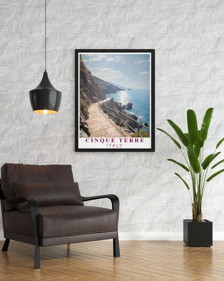 Cinque Terre art print of Path of Love an ideal gift for any occasion including anniversary gifts birthday gifts and Christmas gifts a thoughtful and timeless present that will be cherished by friends and loved ones.