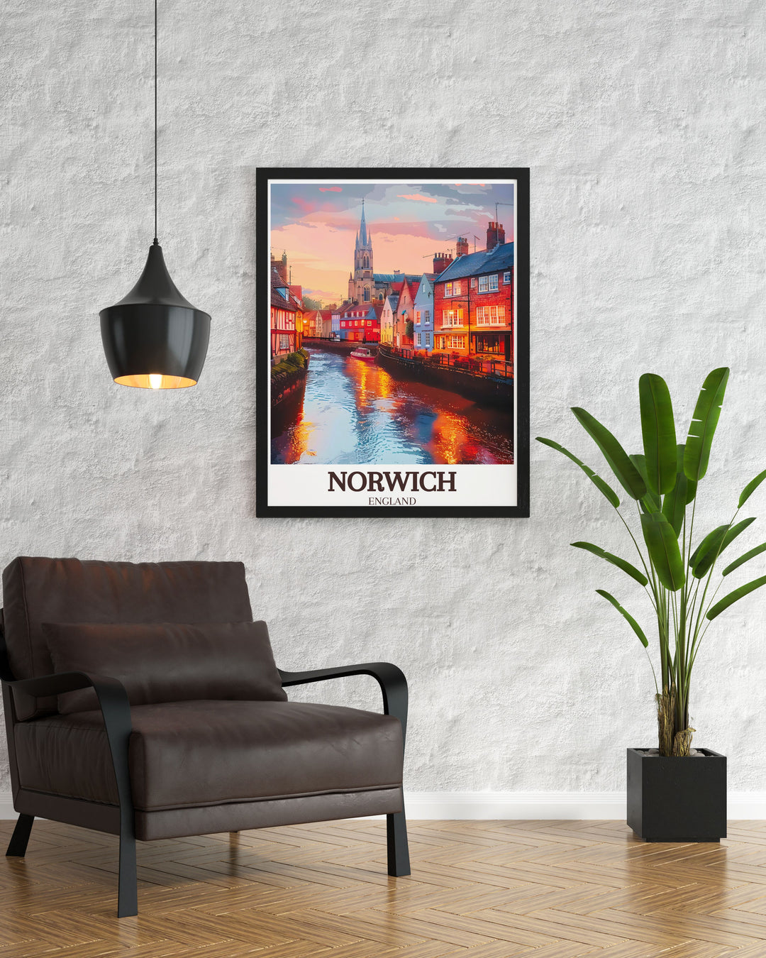 Blakeney Norfolk digital print showcasing the serene landscapes of Blakeney Harbour and the Norfolk Coast Path perfect for vintage travel print enthusiasts with detailed artwork of the River Wensum Tudor buildings and The Norwich Cathedral.