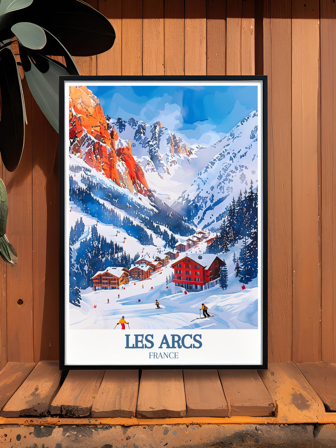 Aiguille Rouge Mont Blanc modern prints capturing the stunning views of Les Arcs perfect for elegant home decor and for those who love the beauty of the French Alps