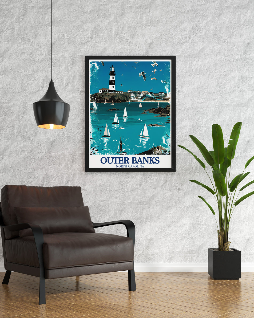 Hatteras Island Travel Prints depicting the diverse landscapes and serene beauty of one of the Outer Banks most cherished locations. The prints showcase the islands pristine beaches, vibrant wildlife, and historic sites, making them perfect for nature enthusiasts and those who love coastal exploration.