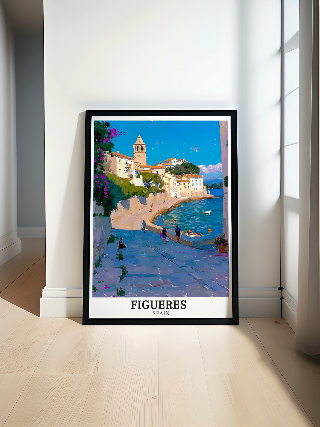 Add a touch of elegance to your home with this Figueres art print. Featuring the towns iconic landmarks and artistic history, its perfect for travelers and art lovers alike. Whether youve visited Catalonia or dream of exploring it, this artwork brings the spirit of Spain into your home.