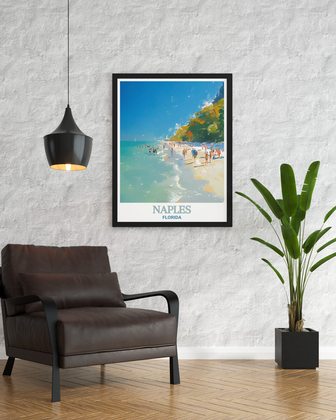 Florida Coast Canvas Art highlights the timeless beauty of Floridas coastline, from the swaying palms of Naples to the tranquil shores of Delnor Wiggins Pass State Park. This piece is perfect for anyone who wants to bring the warmth and charm of Florida into their home.