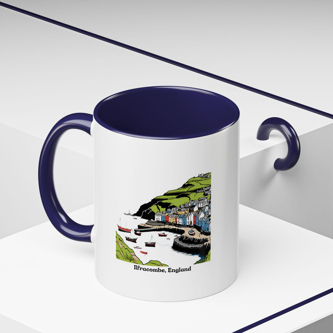 The Ilfracombe England Mug is a beautiful ceramic mug with intricate designs that highlight Ilfracombe’s scenic views. Ideal for tea or coffee, this dishwasher-safe mug is perfect for personal use or as a gift.