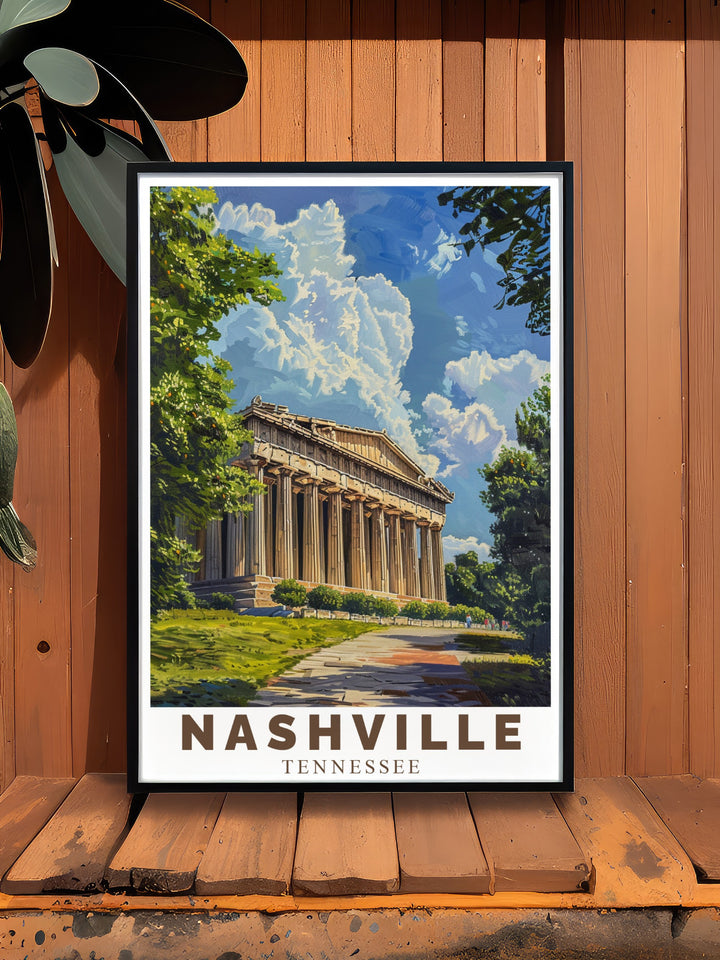 Add a touch of classical elegance to your space with this Tennessee Canvas Art. Showcasing Nashvilles Parthenon, this print is a must have for fans of architectural beauty and southern culture.