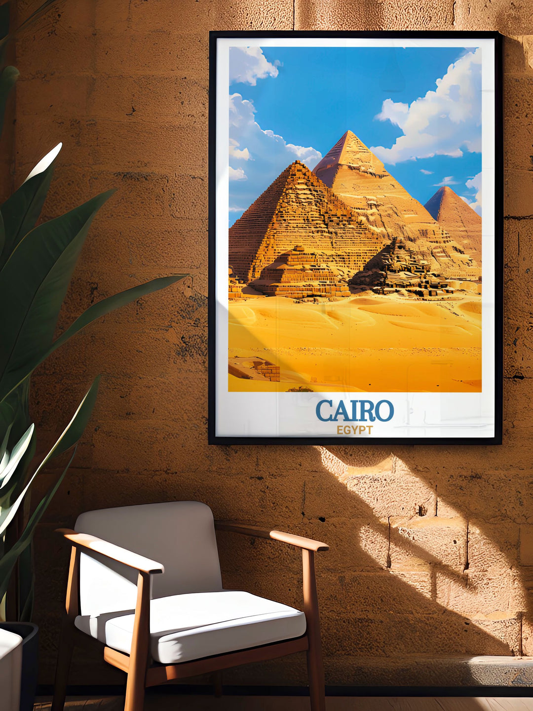 This high quality digital download of The Pyramids of Giza in Cairo captures the essence of the cityscape and its rich history perfect for creating a stunning wall art display in your home.