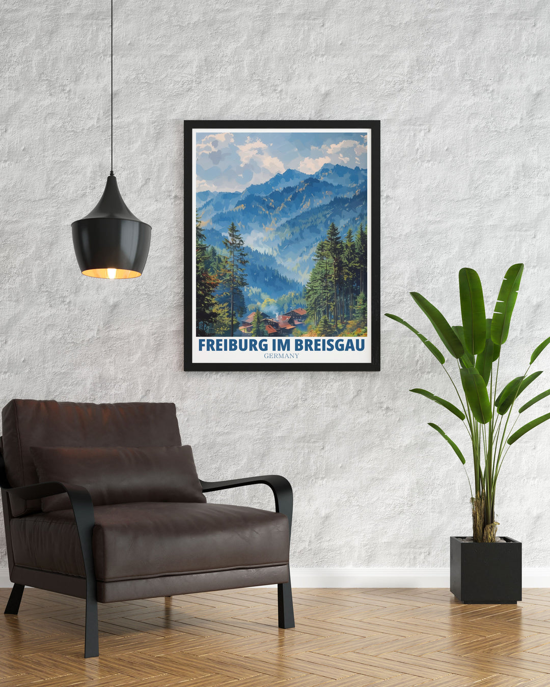 Freiburg Im Breisgau art print is an elegant addition to any living space capturing the rich architecture of Germany and the surrounding Black Forest a great choice for Germany travel lovers and those who appreciate European charm.