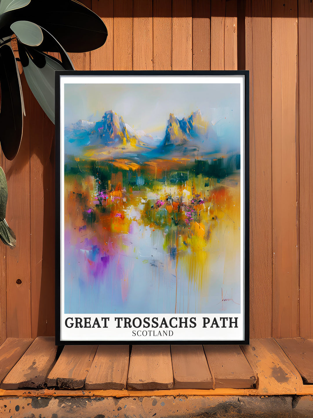 Trossachs National Park art. Showcasing the rugged beauty of Scotlands landscapes, this wall art brings the natural charm of the Great Trossachs Path and Trossachs mountains into your living space. Perfect for enhancing any room with natural elegance.