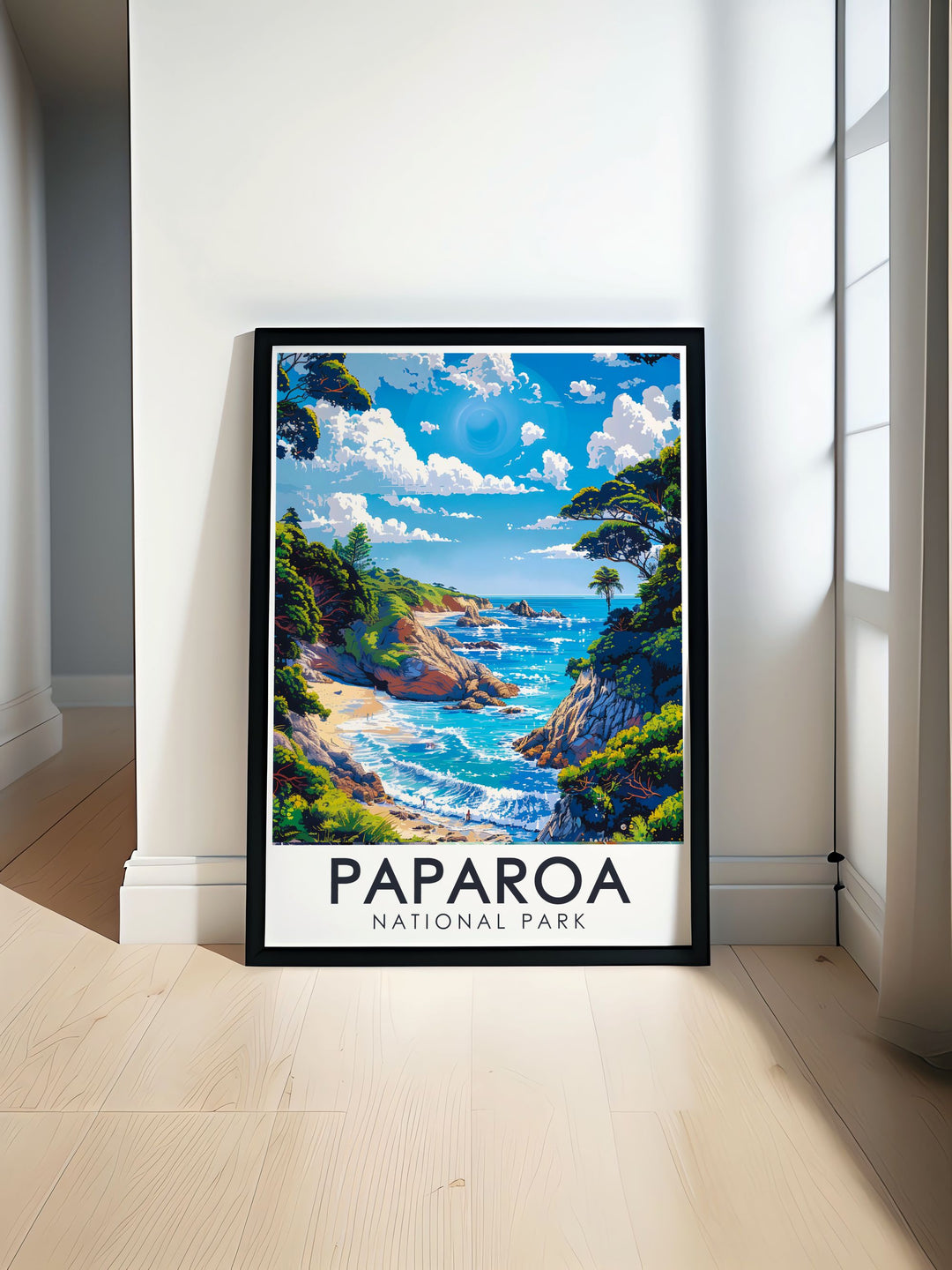 Beautiful National Park poster featuring the lush landscapes of Truman Track in New Zealand perfect for modern home decor and nature enthusiasts