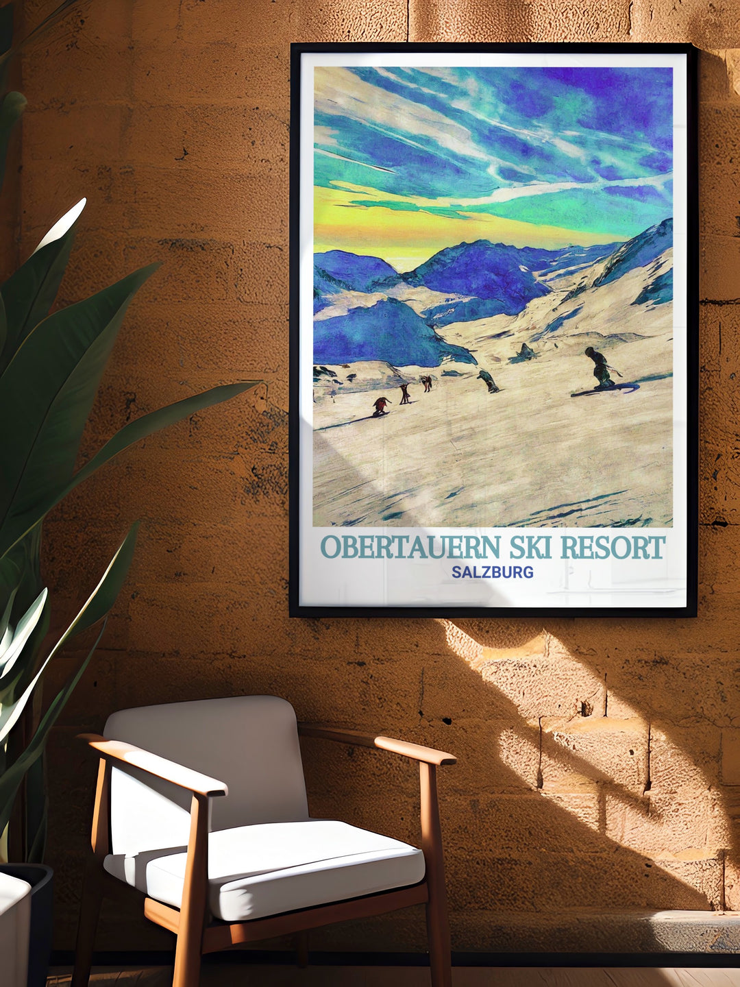 Highlighting the Obertauern Ski Resort, this print features the pristine slopes surrounded by the scenic Radstädter Tauern. Bring the excitement of Austrias premier ski destination into your living space.