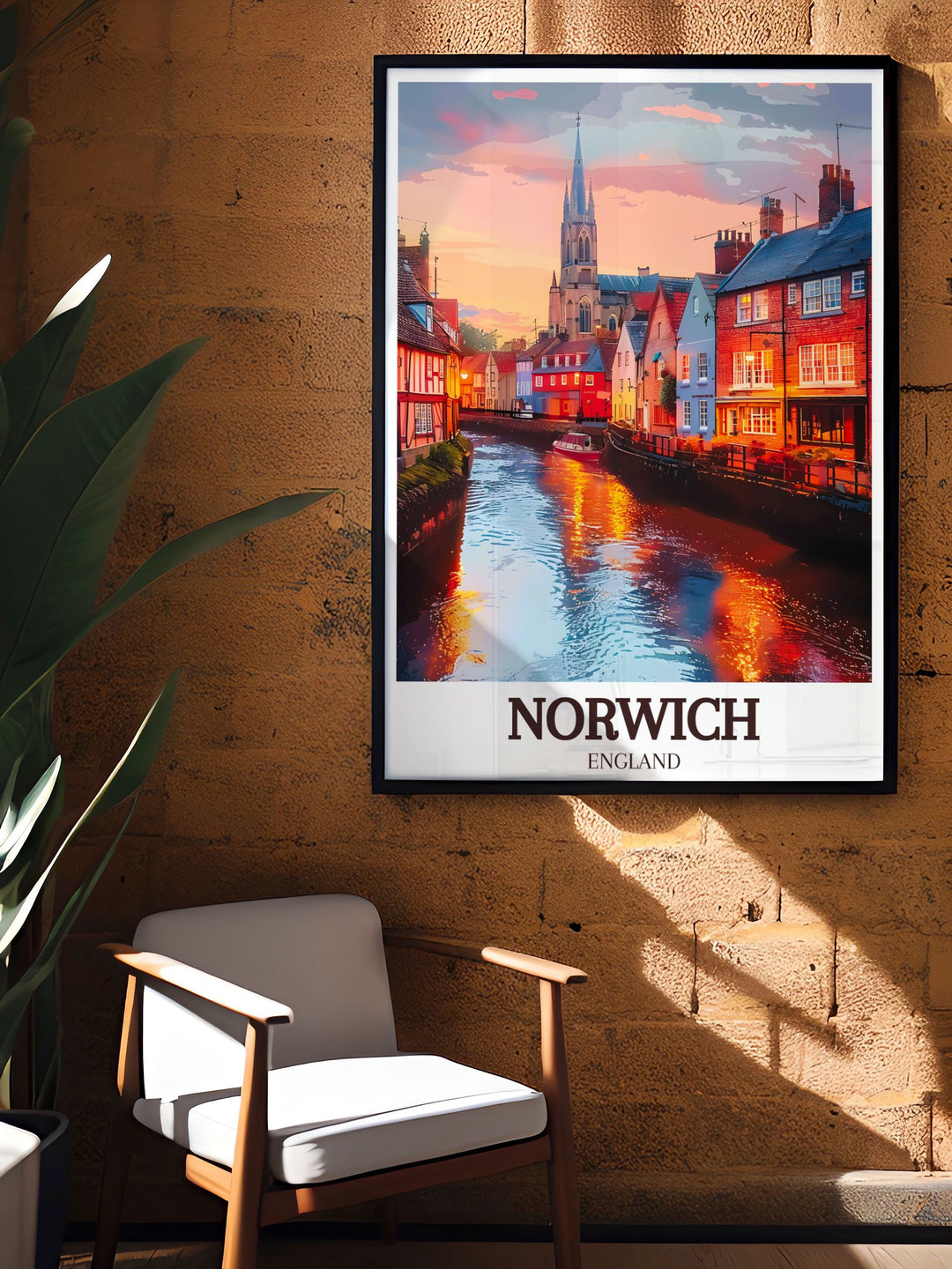 Blakeney Norfolk art print featuring the tranquil beauty of Blakeney Harbour and the Norfolk Coast Path perfect for elegant home decor with vibrant illustrations of the River Wensum Tudor buildings and The Norwich Cathedral.