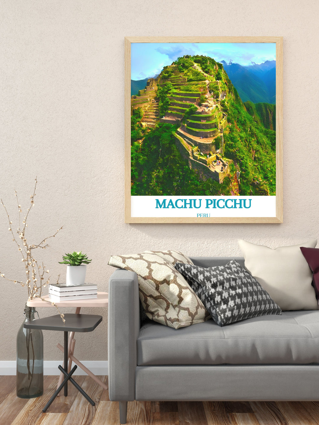 Experience the wonder of Machu Picchu every day with this travel poster featuring Huayna Picchu in a modern minimalist style. Perfect for those who appreciate the blend of history and natural beauty this travel art print adds a unique and sophisticated touch to your home or office decor while serving as an inspiring reminder of the adventures that await in Peru